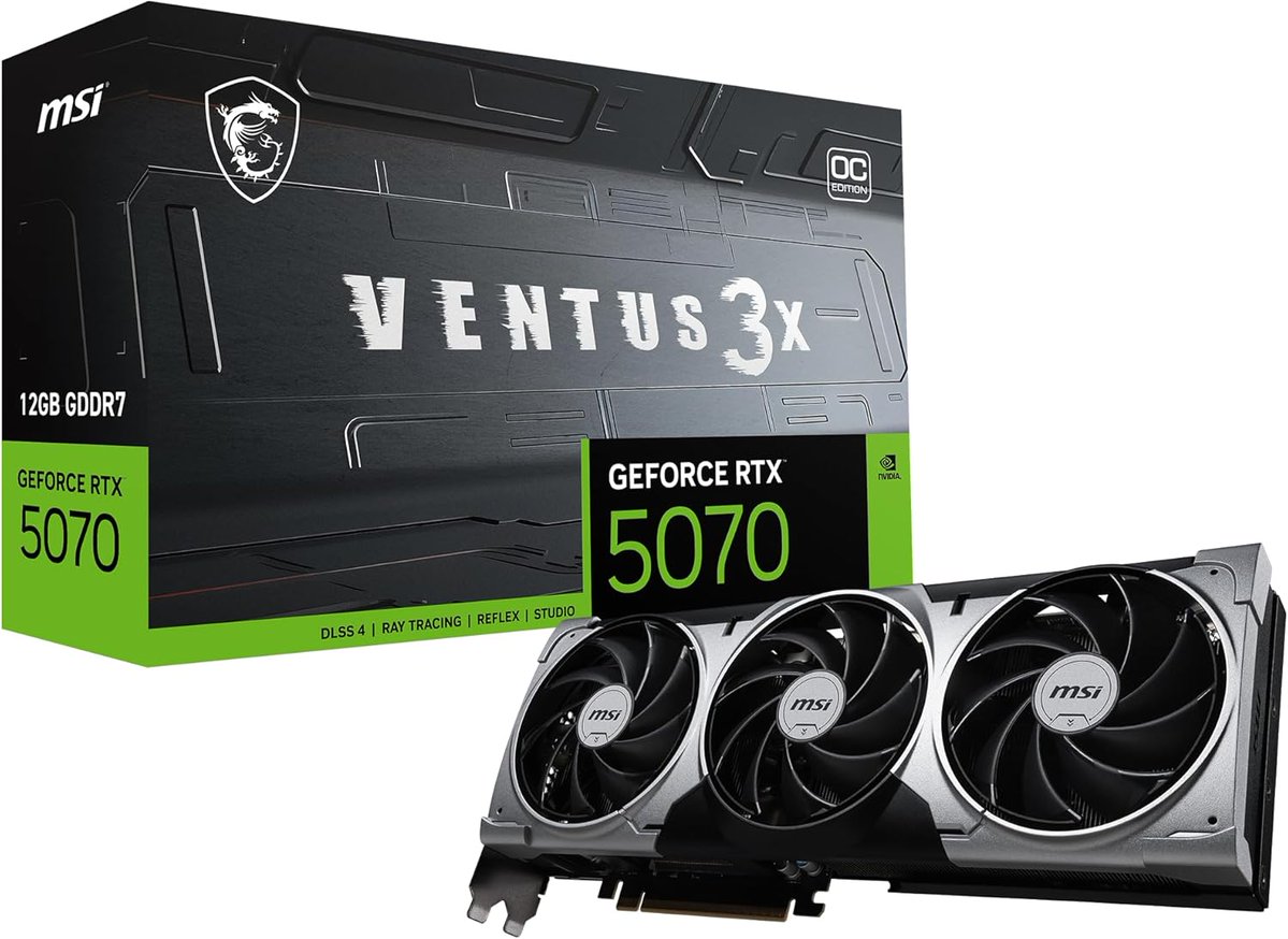 ➔ DEALS ➔ The MSI Gaming RTX 5070 12G Ventus 3X OC Graphics Card is 17% off today on Amazon! geni.us/tFG5

#CommissionsEarned
