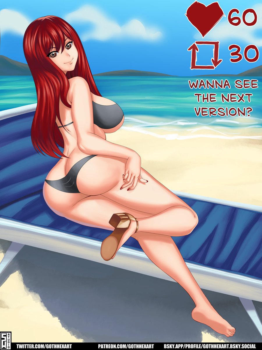 Done one of my fav characters from Fairy Tail, Erza Scarlet. Enjoy 💜