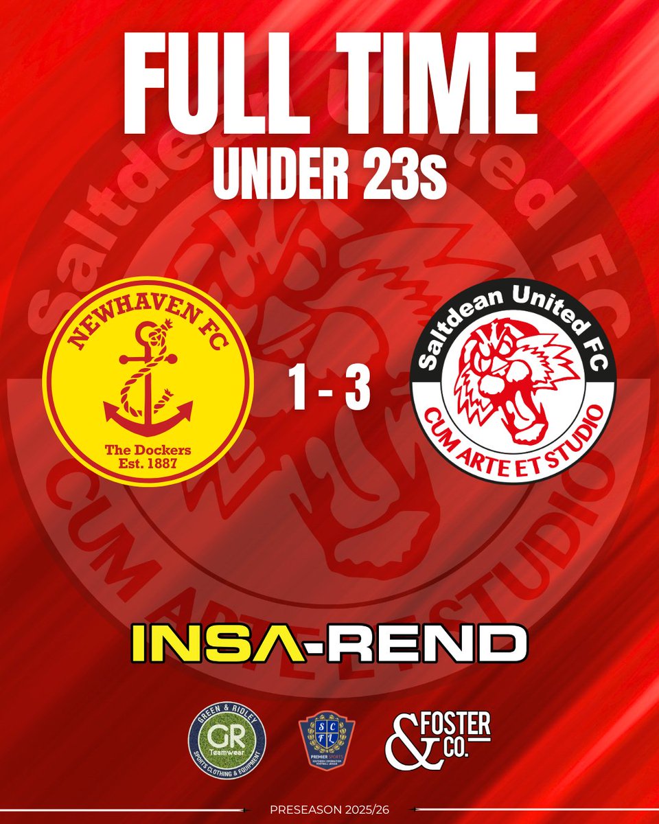 Saltdeanfc's tweet image. β½οΈ FULL TIME π NEWHAVEN!
Two goals from Sam Dunstall and a strike from Oluwasemilore Oyedele have earned the Under 23s an excellent 3-1 preseason win away at Newhaven this evening.
Well done lads! #COYT π―