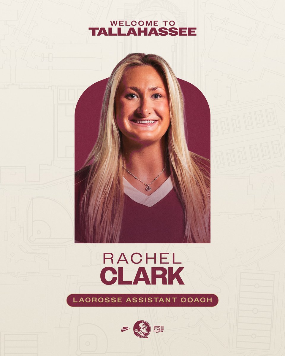 FSU_WLAX's tweet image. We're excited to add national champion and Team USA member Rachel Clark to our staff as our newest assistant coach.
Welcome to the Garnet and Gold, Rachel! 🍢
🔗: noles.co/4lQWjdK
#NolesLax | #BuildIt