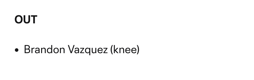 TheNorthEndPod's tweet image. No surprises on the injury report for Saturday's road match against DC United.
#AustinFC