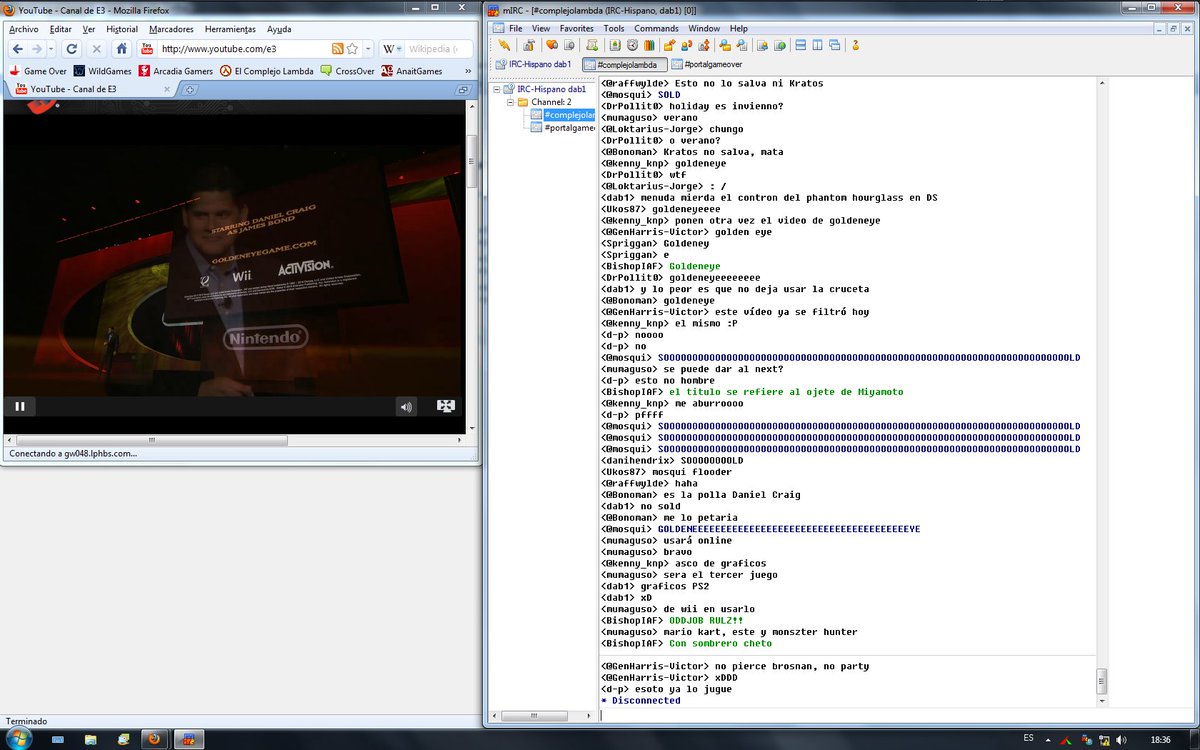 _dab1's tweet photo. @Bonoman85 , si no recuerdas el canal de El Complejo Lambda en IRC Hispano a ver si esto te refresca la memoria. Esto fue durante el E3 2010. https://t.co/xWy2Vx9nv1