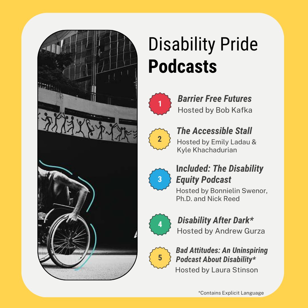♿ July is #DisabilityPrideMonth! From books to podcasts to films, explore media that elevates disability voices and experiences by swiping through our post. What movie/book/podcast will you be adding to your list?