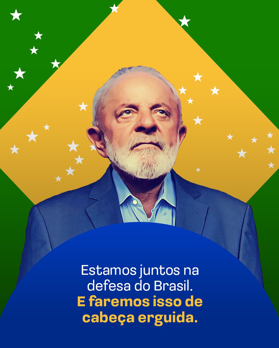 lulaverso's tweet image. Defender o país é enfrentar chantagem, pressão e sabotagem, sem baixar a cabeça pra ninguém.