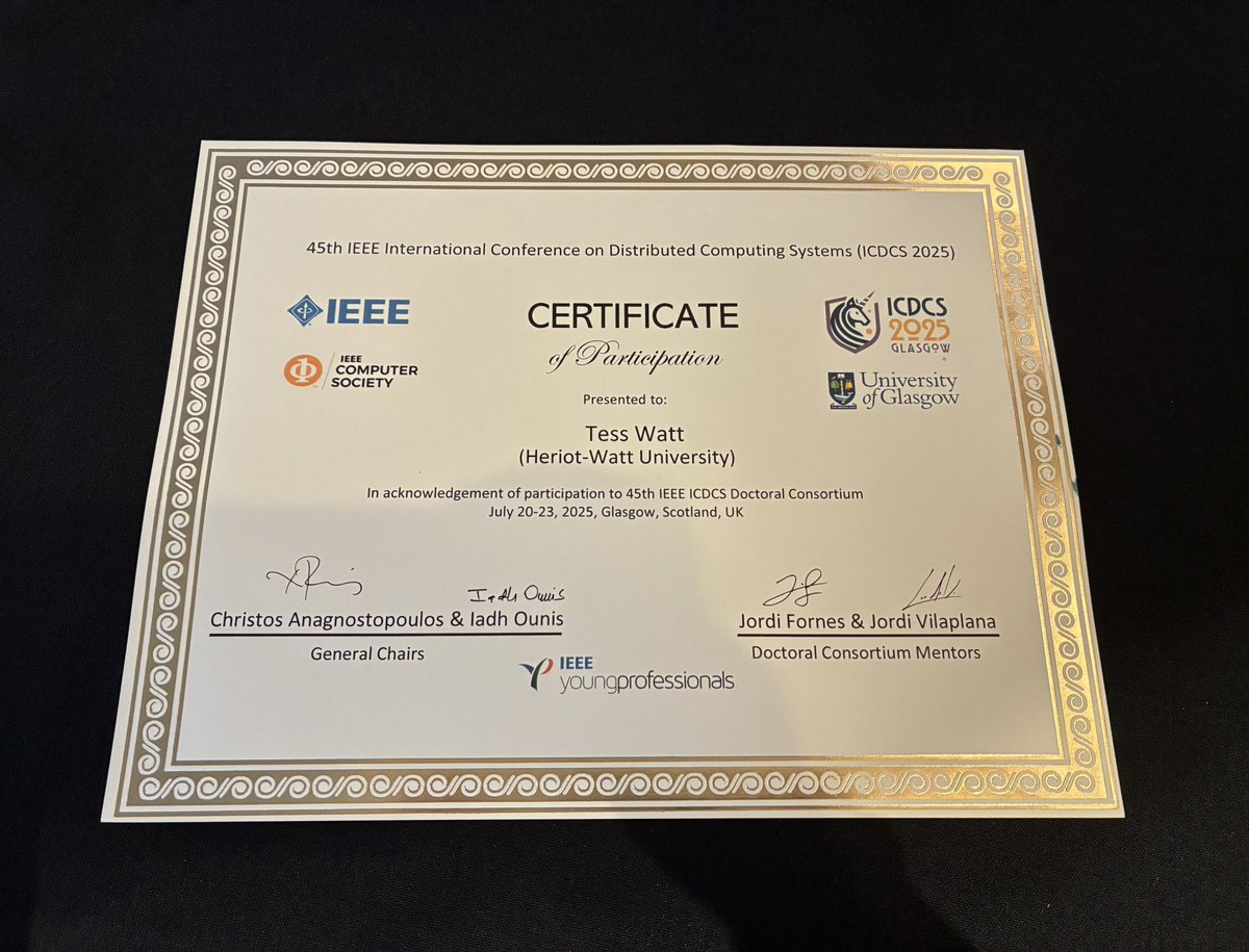 TessWOfficial's tweet image. Some snaps from this year’s @ICDCS2025 conference 🦄🏴󠁧󠁢󠁳󠁣󠁴󠁿

#ICDCS2025 #tinyML #HealthTech