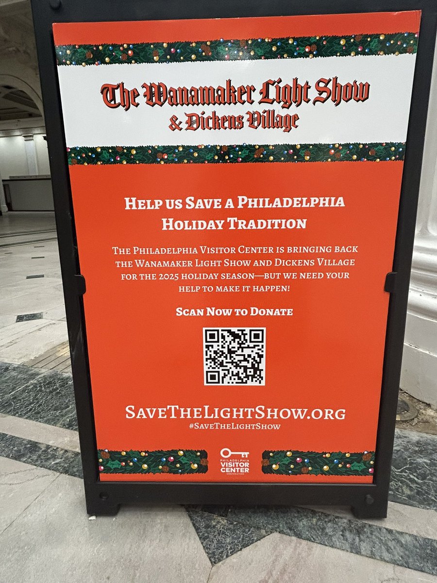 cmninaahmad's tweet image. I was proud to attend the campaign launch for Save the Light Show, a movement to raise $350,000 to preserve two of Philly’s most beloved holiday traditions—the Wanamaker Christmas Light Show and Dickens Village. Let’s spread the word!Donate now. #cmahmad #savethelightshow