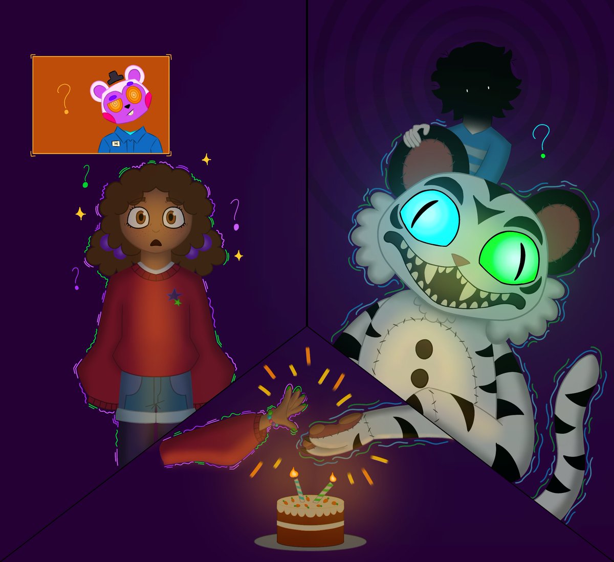 Shad0wzDrawz's tweet image. Happy Birthday Cassie!
#FNAF #FNAFRUIN #RUINYourWeekend #SOTM #Secretofthemimic #fnaffanart