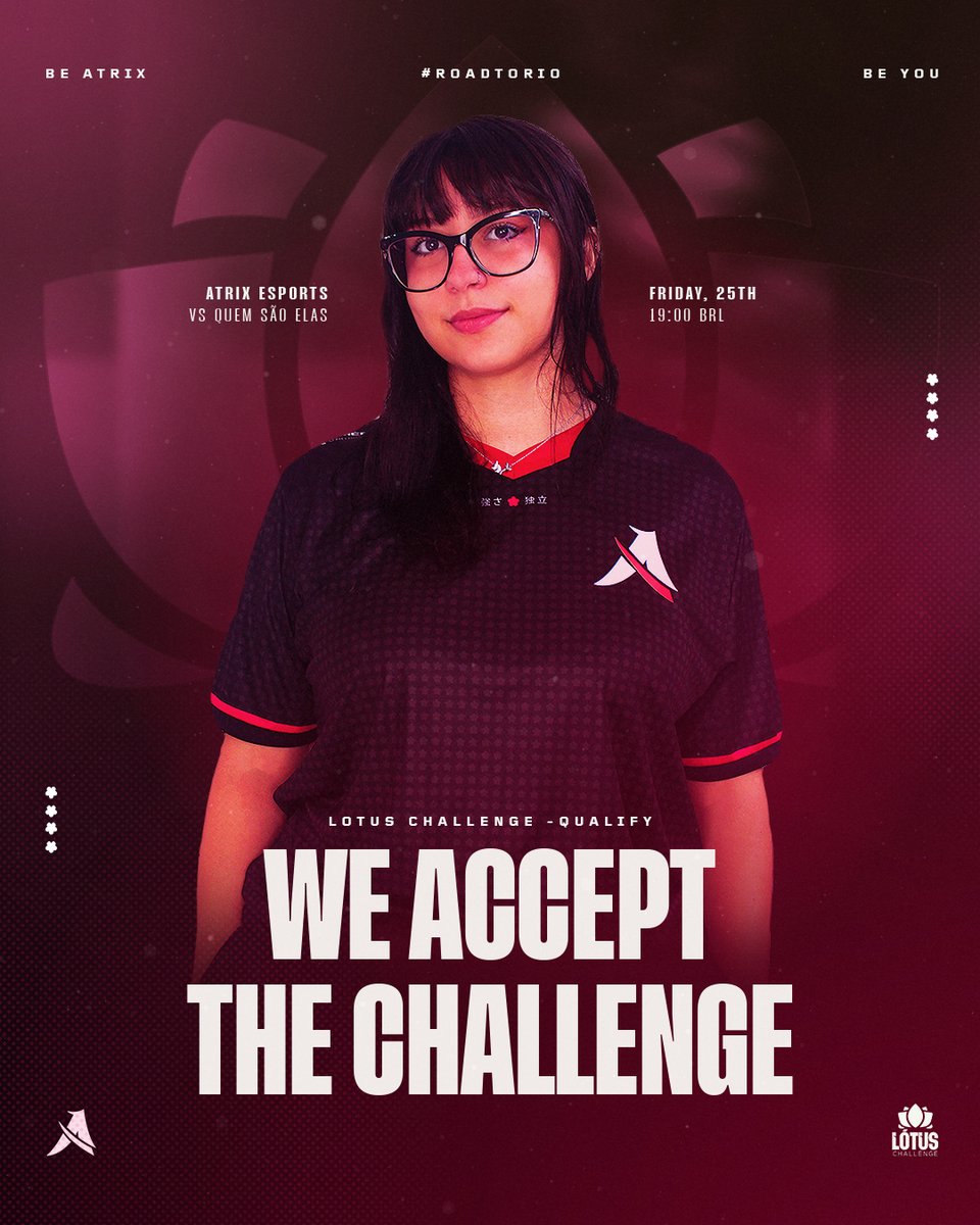 VOCÊ TEM UM COMPROMISSO 🫵

Separe o manto e venha torcer para as nossas guerreiras na Final Lower do #LotusChallenge🌸

🕣 19:00 vs Quem São Elas
🔗twitch.tv/viickmicheleto | /nahzinhaa | /ferzyfps | /raixt84 | /camyyfps 

#BeAtrix #TodosPorElas #RoadToRio