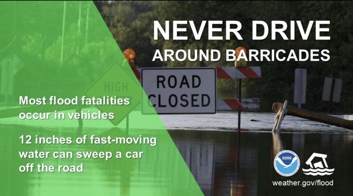 RhodeIslandEMA's tweet image. **REMINDER: Never drive or walk-through flooded roadways. It only takes 12 inches of fast-moving water to carry away a small car. #TurnAroundDontDrown