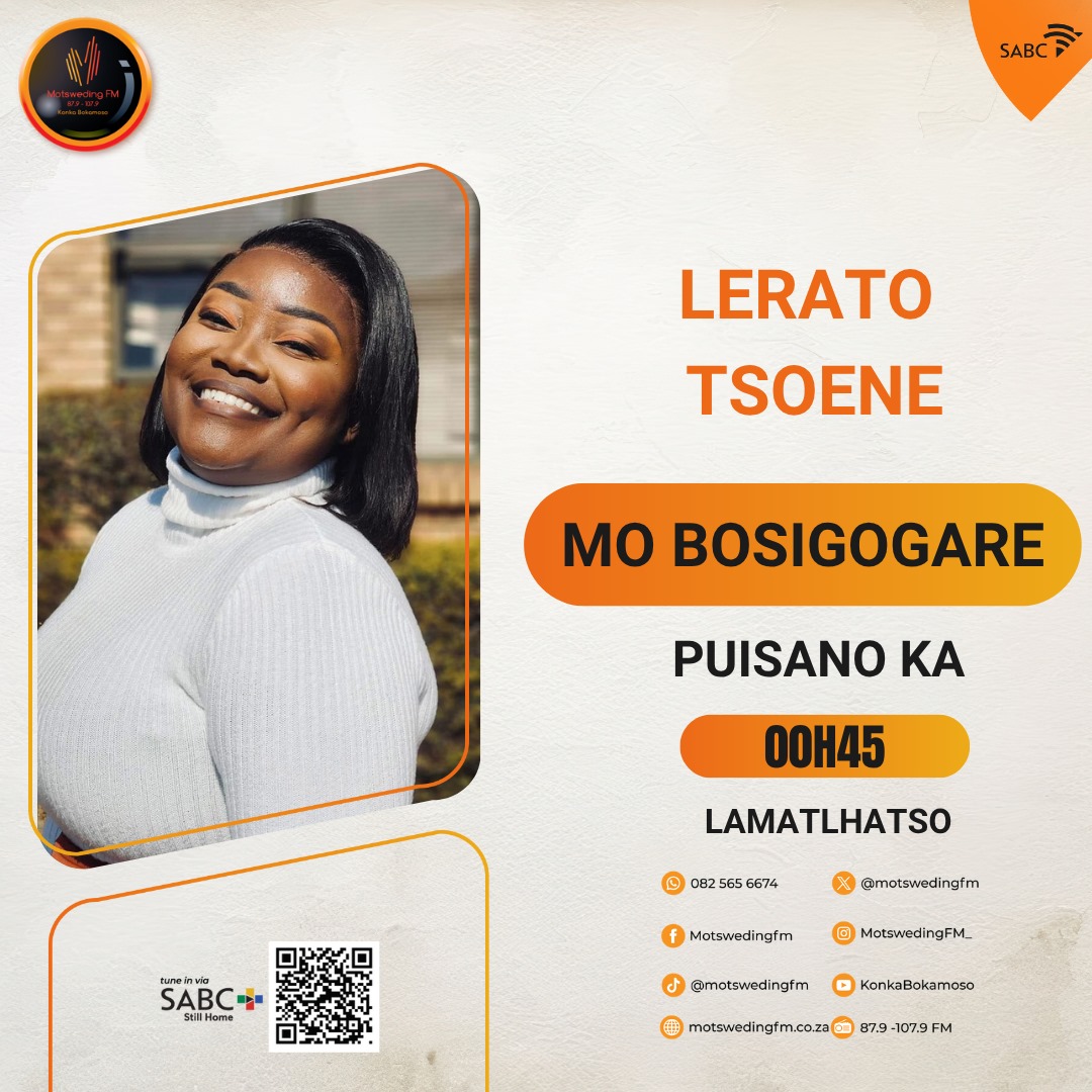 motswedingfm's tweet image. #Bosigogare le Boitumelo "Mizer" Mafole
☎️: 082 565 6674
🖥️: motswedingfm.co.za
SABC +: sabcplus.com
#MotswedingFM