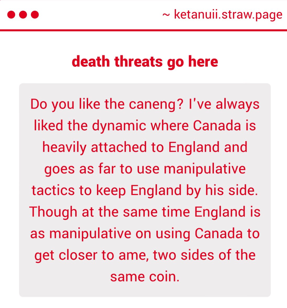 ketanuii's tweet image. I always thought I looked crazy abt caneng but I realised maybe that’s only the case in like dms or tumblr. I do agree but I think cana never really realised what he’s doing is manipulative. I think he assumes his filial piety is something innate rather than of eng’s construction