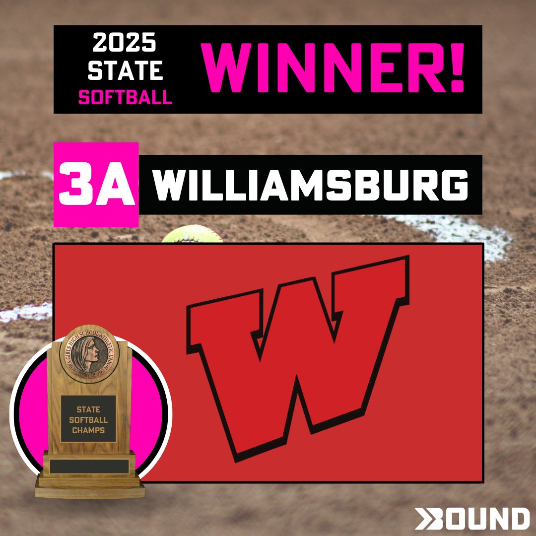 🏆STATE CHAMPIONS🏆

The #2 seeded Williamsburg Raiders are your class 3A State Softball Champions! They defeated #1 Wahlert Catholic 3-2!

#iahssb #ighsau #BoundIA #statechampionship