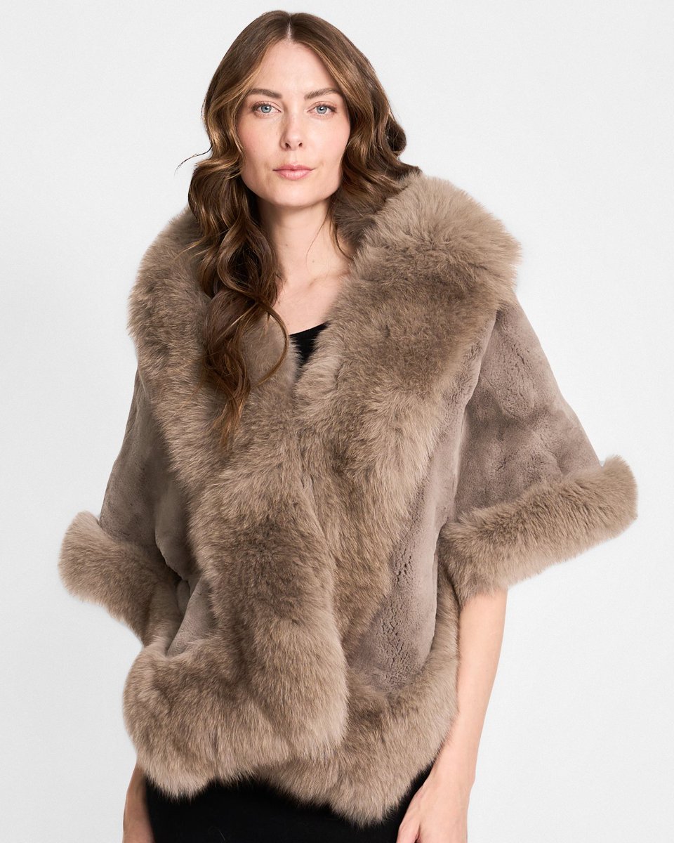 fursource's tweet photo. New in: Rex rabbit meets fox trim.⁠
Soft contrast. Quiet luxury. https://t.co/rZBofr4L2a
