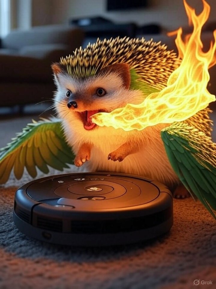 DoctorDragonX's tweet image. #HedgehogRoombaDay