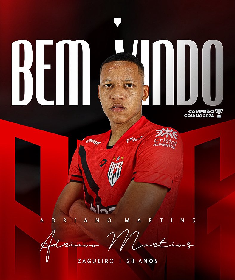 ACGOficial's tweet image. 🇹🇹 O XERIFE VOLTOU! ADRIANO MARTINS NO DRAGÃO! O Atlético Goianiense acertou o retorno de Adriano Martins. O zagueiro de 28 anos volta ao rubro-negro após empréstimo ao Juventude, onde disputou o Brasileirão Série A, a Copa do Brasil e o Gauchão.
Em 2024, Adriano disputou 55…
