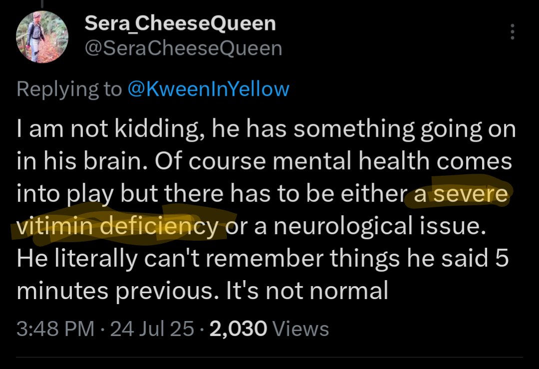 SeraCheeseQueen's tweet image. HA, I knew it. Ethan&apos;s mental state declined along with his weight loss. I don&apos;t think people realise the serious cognitive effects vitamin deficiencies can cause