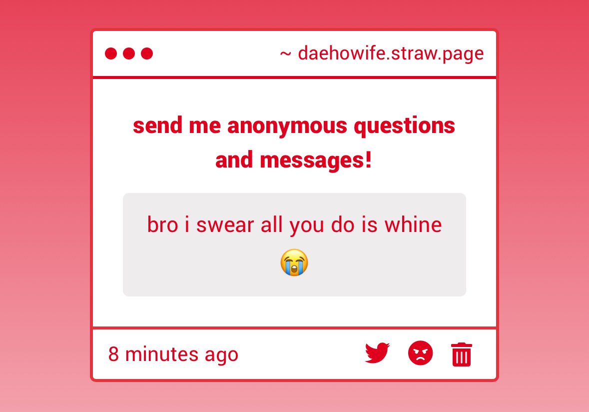 daewhore's tweet image. why are you guys so mean? well, yes, i'm literally depressed and just want to somehow interact with people, sometimes i just need reassurance and to talk to someone, i genuinely don't understand, i really don't think i've ever done wrong to anyone 😓
