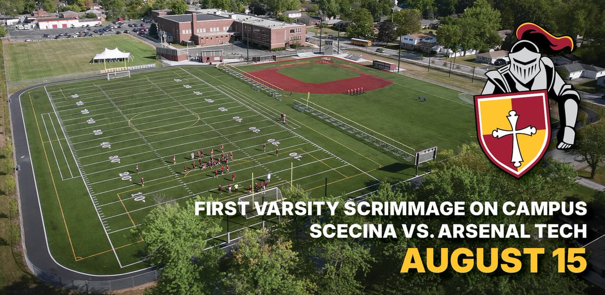 Exciting news to share! 

We will be hosting our first official Varsity Scrimmage on campus versus Arsenal Tech on Friday, August 15th, at 7pm!

Details: 
$8 admission (cash or card)
Bleacher seating.
Lawn chairs are welcome on the track. 
Blankets permitted on turf sidelines.