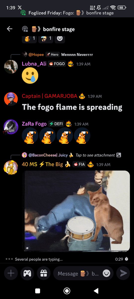 zara23416995's tweet photo. Last night was straight 🔥 a true Fogolized Friday around the bonfire!
Kicked it off with a lit VC featuring the legendary crew: Jowe, CM Feint, bigGL, OldTora, Yurii760 & fellow Fogeees. @FogoChain
Laughter, vibes, and pure chaos just how we like it.
VC nights like these remind me why I love this community so much.
Let’s goooooo 🚀🌕🔥 @thebookofjoey @CMFeint @cmgonthegoat