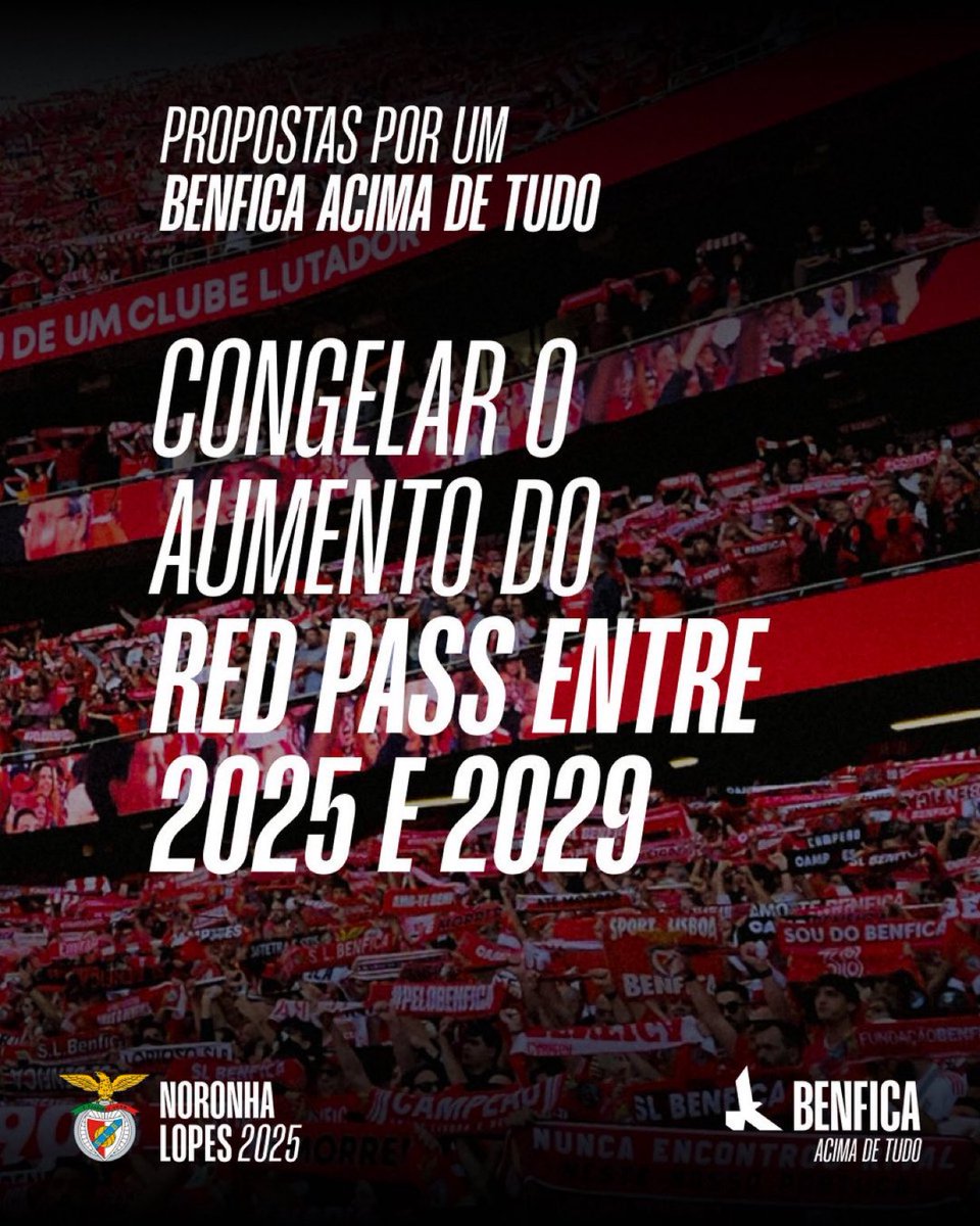 souooliveirawd's tweet image. JNL propõe congelar o redpass.
É um facto que a procura tem sido maior,mas não quer dizer que justifique um aumento constante, o Benfica sempre foi conhecido um clube do povo que da acessibilidade a todos de ver os jogos.
Acho que chegamos ao limite e não dá para aumentar mais
