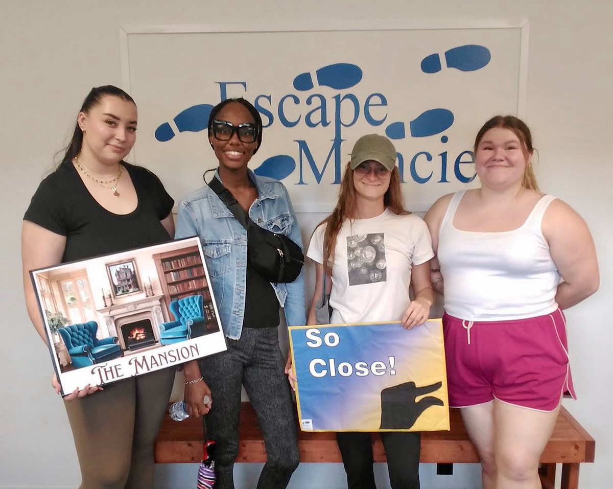 EscapeMuncie's tweet image. The Bell Family secrets were safe, maybe too safe. Thanks for playing The Mansion at Escape Muncie!

#AlmostEscaped #EscapeMuncie #MuncieIndiana #EscapeRoom