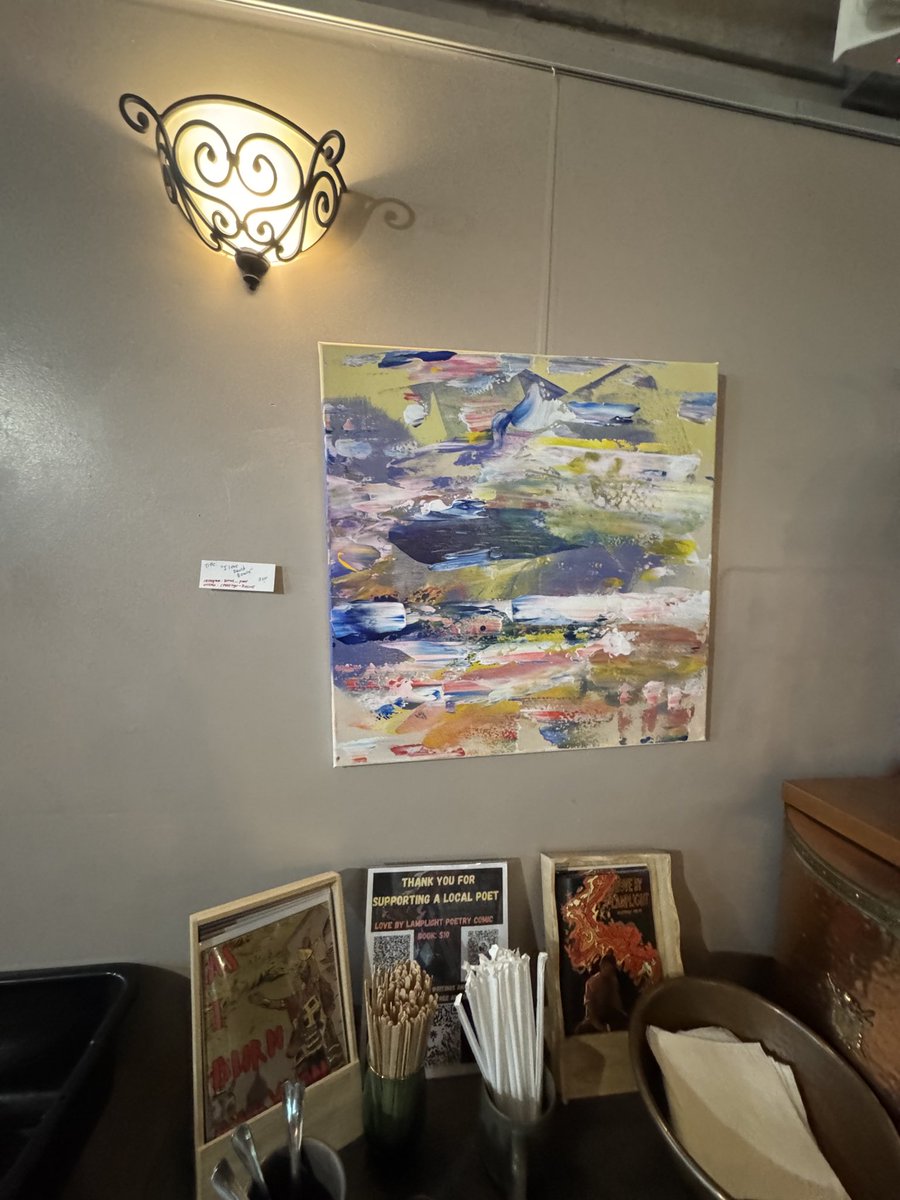 PlumpFun's tweet image. Walked into a local coffee shop down the block . Found some Art .
