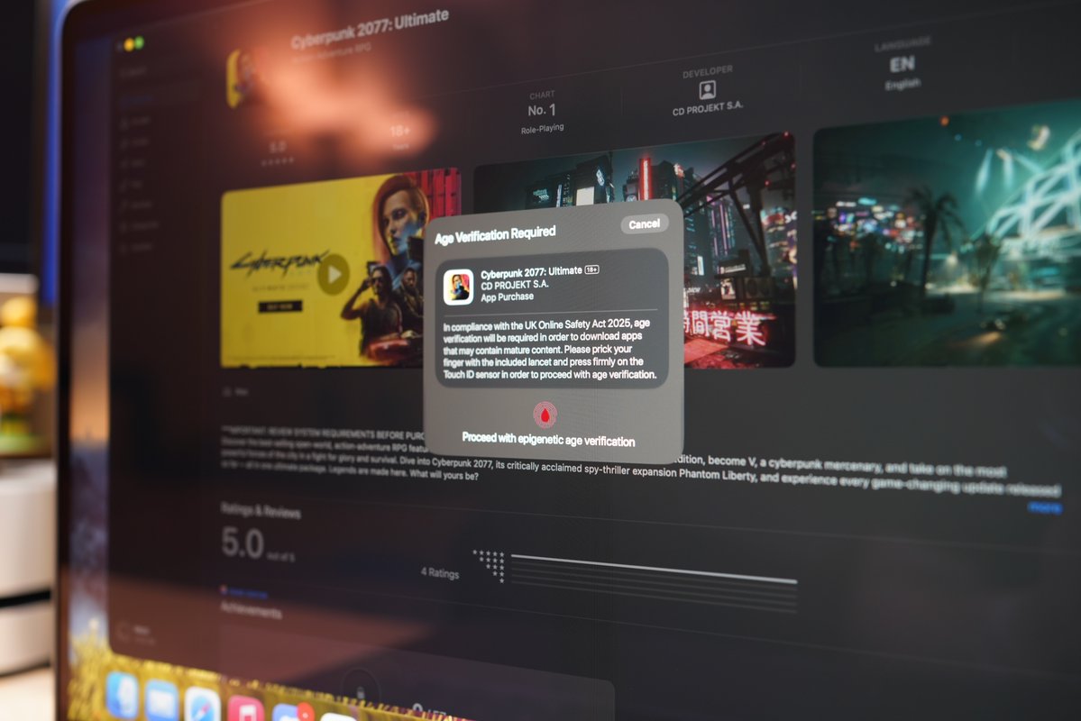 NekoMichiUBC's tweet image. In iOS, iPadOS, and macOS 26, Apple introduces epigenetic age verification in compliance with the UK Online Safety Act 2025.
When downloading apps with mature content, users can provide a blood sample from which age can be calculated.
#AlternateTimelineApple