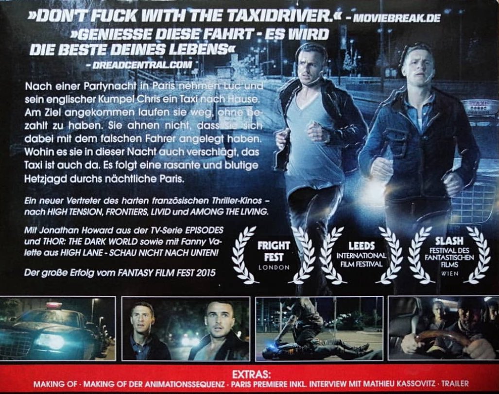 djcooky78's tweet image. Now watching: Night Fare - Bezahl mit deinem Leben by Julien Seri @julienseri (🇨🇵 2015). Two friends mess with the wrong taxi driver and end up in a manhunt. The Blu-ray comes with an embossed slip cover. My rating: 08/10. #NightFare #Paris #serialkiller #thriller #filmx