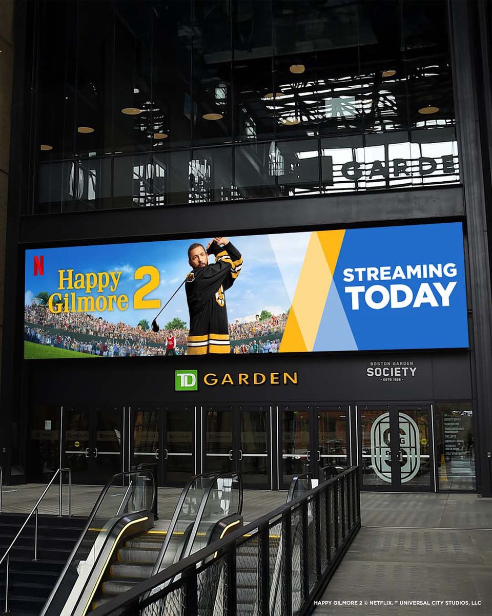 tdgarden's tweet image. Happy Day. ⛳️

Happy Gilmore 2 is now streaming on Netflix. Don’t miss @AdamSandler live at TD Garden September 30!