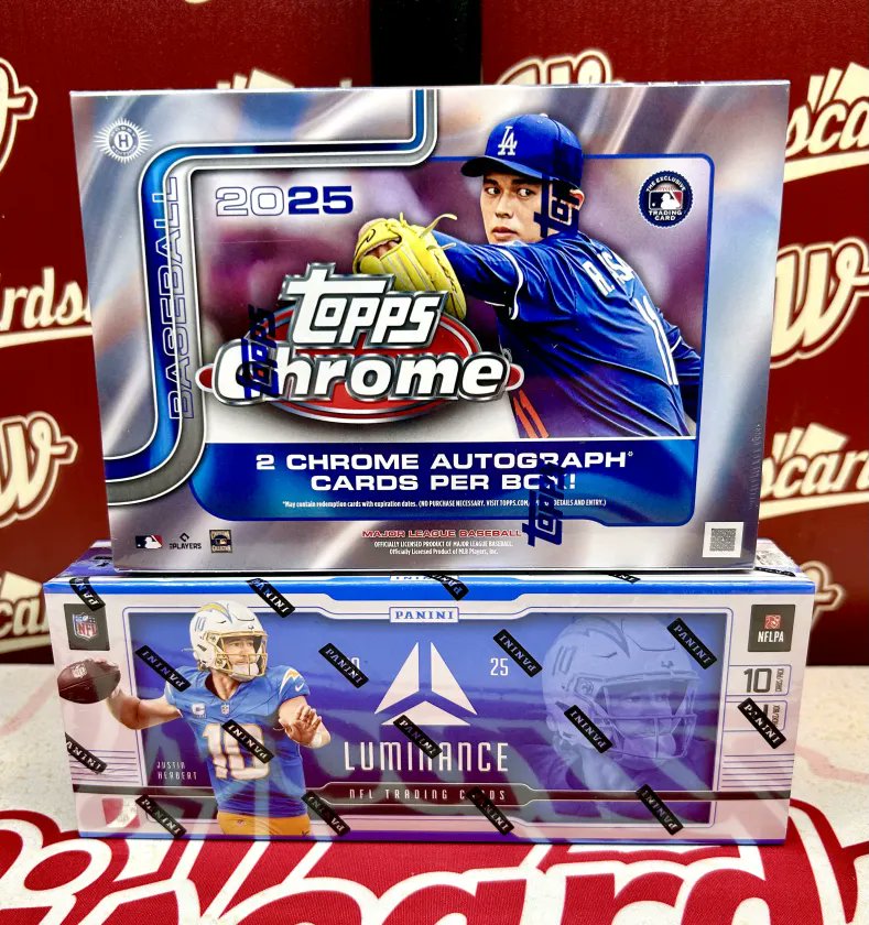 🚨Cheap Multi-Sport Mixer #2 🚨

(1) NEW '25 TC Breaker Delight - 2 autos 
(1) NEW '25 Luminance - 3 Autos + 1 mem  

Only $28 gets you a random team in BOTH sports!  Claims open - breaks tonight.