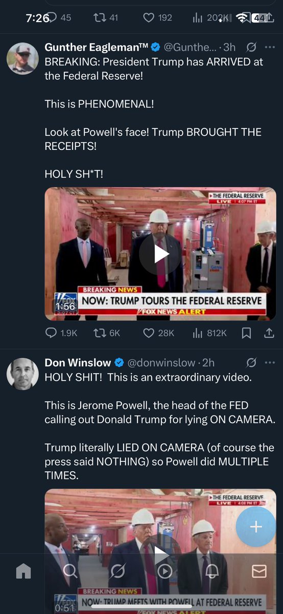 My <a href="/X/">X</a> algorithm is hilarious. 
Side-by-side, the exact same story, phenomenal from both left and right! Lmao 🤣