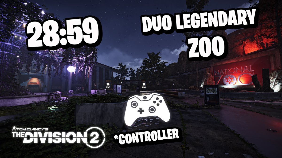 The last of our Duo controller Legendaries, Zoo! 
Pretty good time for a casual Run!

youtu.be/RyALYLF3Jcg

#TheDivision2
<a href="/TheDivisionGame/">Tom Clancy's The Division</a>