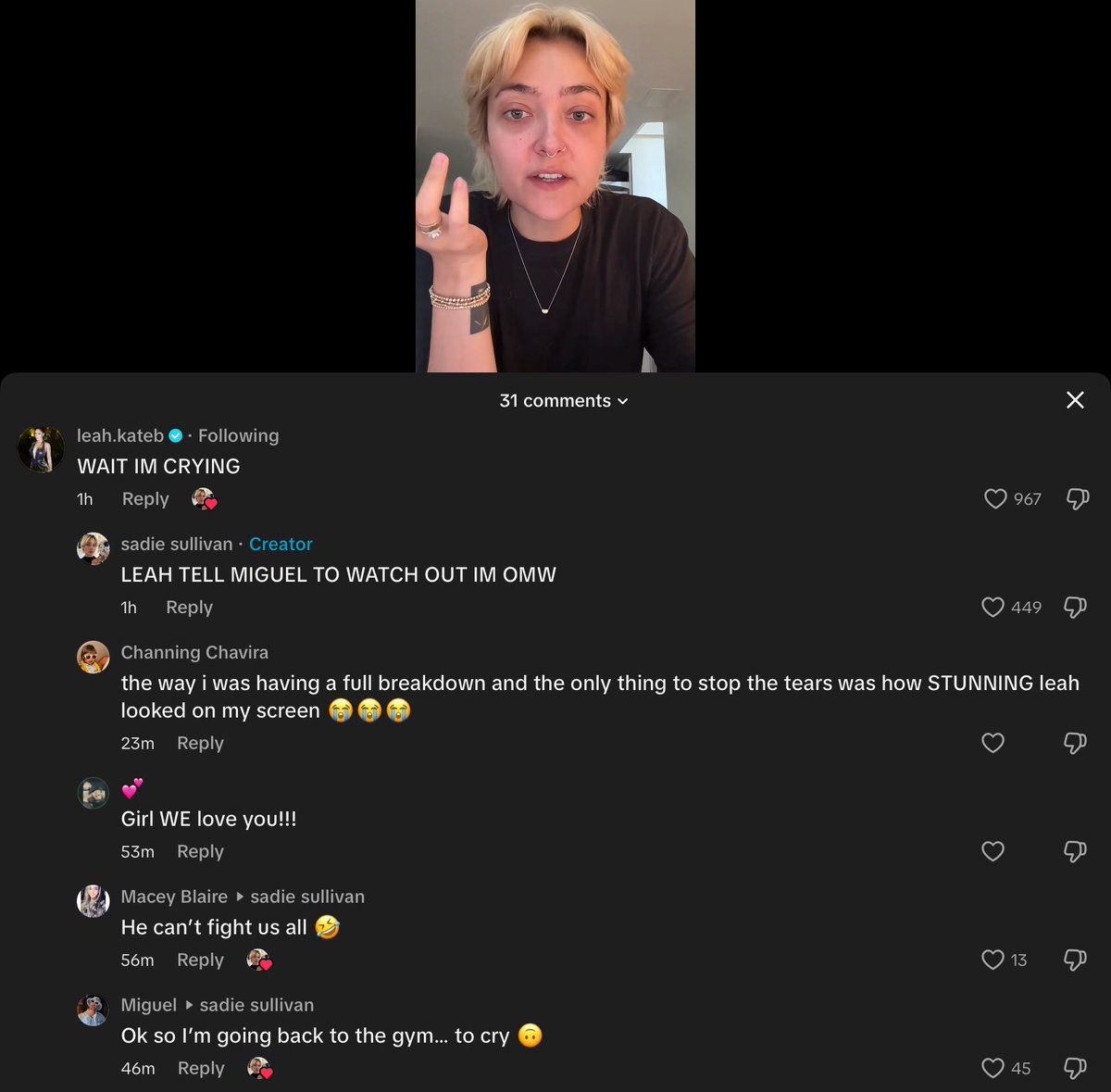 gftsncty's tweet image. They’re fighting for Leah rn as we speak 😭🤣
