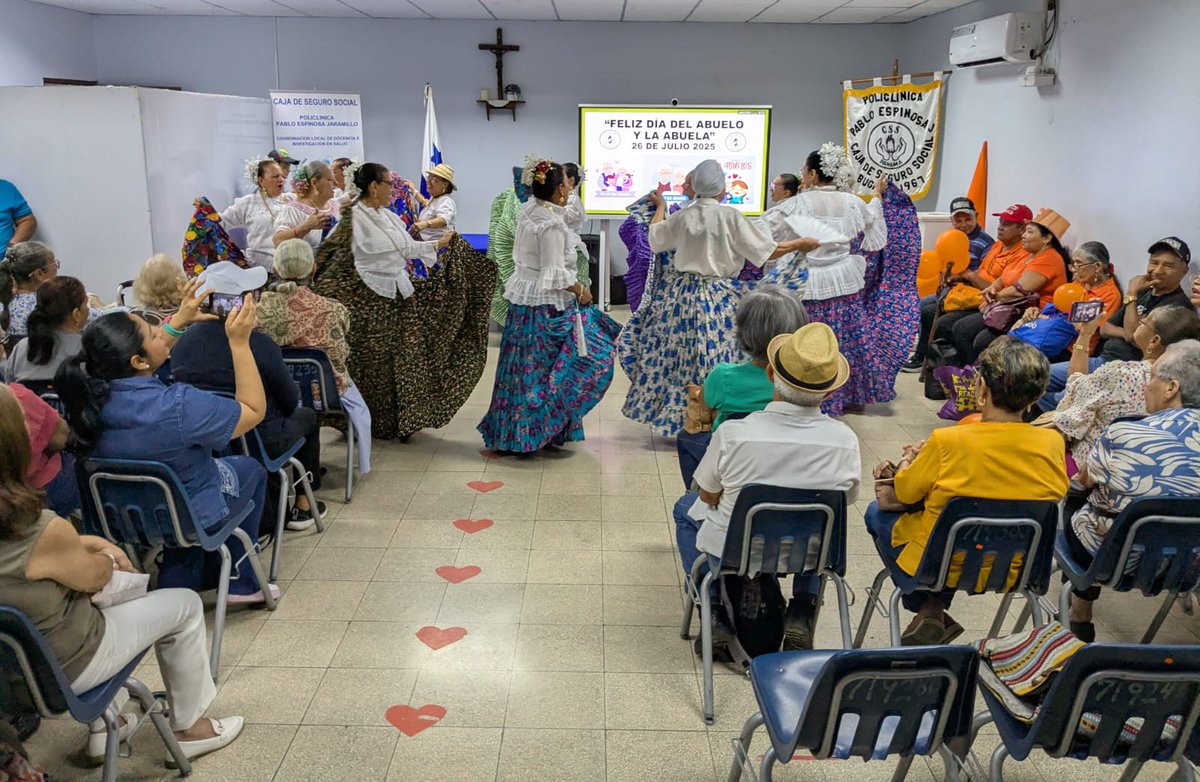 CSSPanama's tweet image. #Chiriquí | El Programa de la Tercera Edad de la Unidades Ejecutoras del Hospital Dionisio Arrocha, las Policlínicas Gustavo A. Ros y Pablo Espinosa Batista de la CSS en Chiriquí celebran el "Día del Abuelo y la Abuela", con diversas actividades: Bailes folclóricos, cantos,…