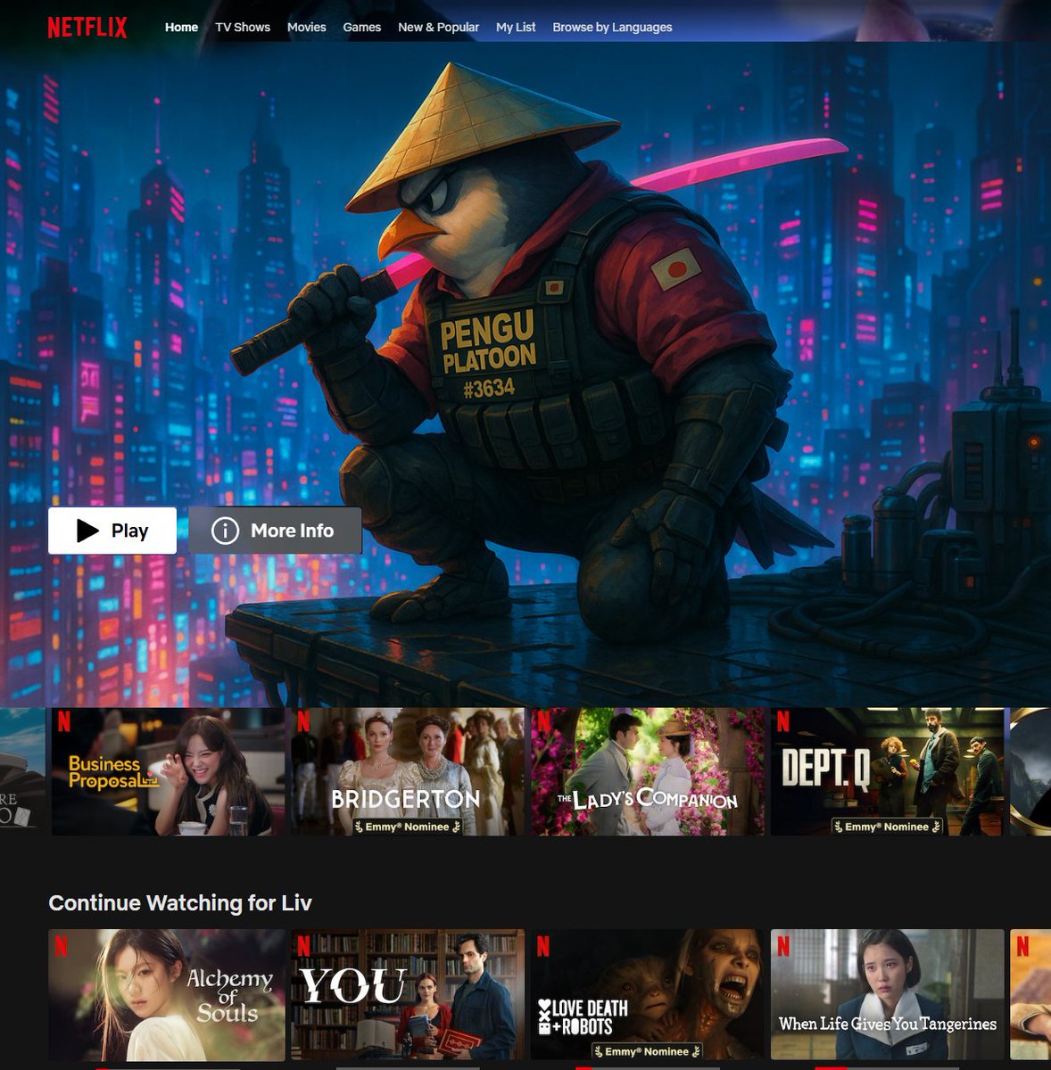 japengnese's tweet image. Netflix just confirmed a new mini series launching in august - $PENGU Platoon, feat 8.888.888 episods of fully packed lore animated by @pengzou012 and @ST_McFly Studios. Series is about the the rise of @pudgypenguins