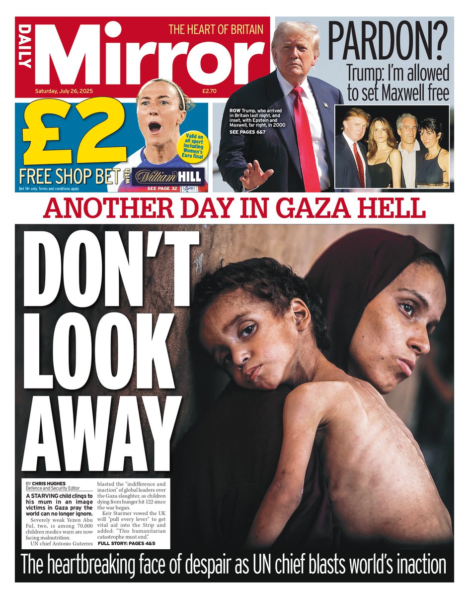 Saturday's front page: Don't look away 
mirror.co.uk/news/world-new…
#TomorrowsPapersToday
