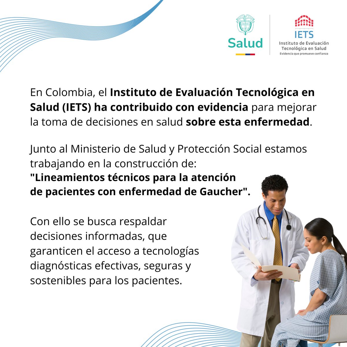 ¡Hoy, 26 de julio, es el Día Mundial de la Enfermedad de Gaucher! Junto al Ministerio de Salud y Protección Social, estamos construyendo los "Lineamientos técnicos para la atención de pacientes con enfermedad de Gaucher". Nuestro objetivo: optimizar su calidad de vida.