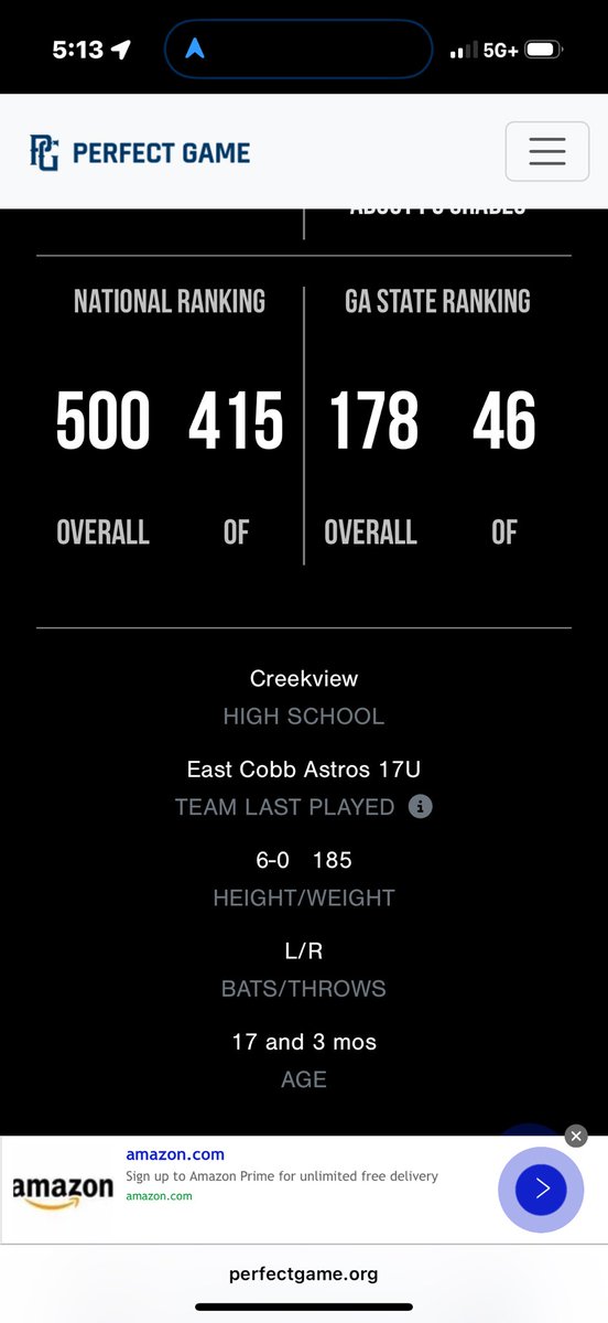 SpenceG23's tweet image. Grateful to be part of a strong EC Astros team. Thankful for every opportunity to grow. Finished ranked #46 OF in GA
@Official_ECB @CVHSGrizzBSB @MikeEwingRSA @CincoPap @PG_Georgia @PG_Uncommitted 

OPS: 1.237
Avg: .398
OBP: .521
AB: 108
H: 43
2B: 12
3B: 3
HR: 4
RBI: 37
BB: 31