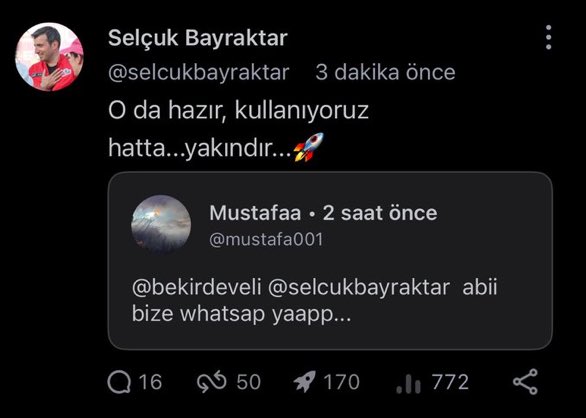 Susma_maa's tweet image. Watsap benzeri Yerli bir uygulamanın denemesi yapılıyormuş 👏🇹🇷
Denemesi yapılan ve kullanıma hazır olan bir uygulamanın adı vardır arkadaşlar kendinizi yormayın. :)