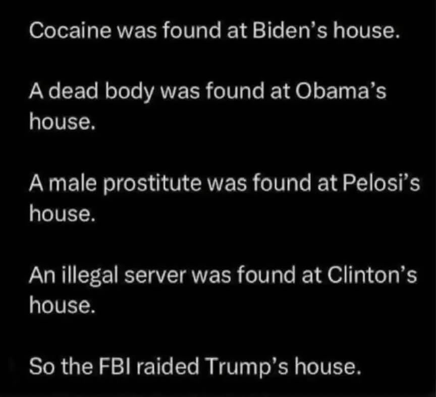 sublimeamerica's tweet image. Imagine that.
Biden, Pelosi, and the Clintons should be raided.