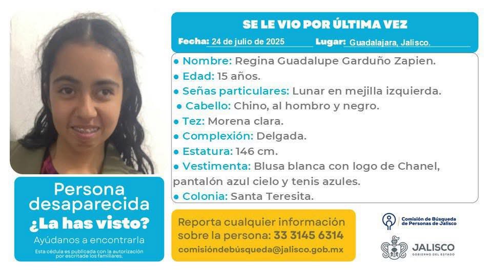 VMGlezR's tweet image. Menor de edad desaparecida en #Guadalajara, #Jalisco (Sta. Teresita).
RT