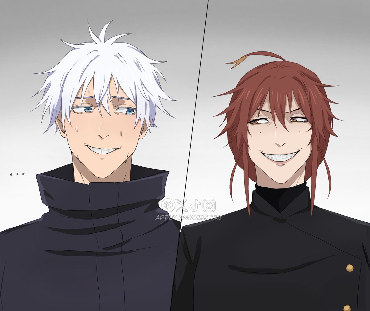 oilupsatoru's tweet image. the roblox faces trend idk. Sonrisas que matan si si
#yumetwt #satomao #jujutsukaisenoc