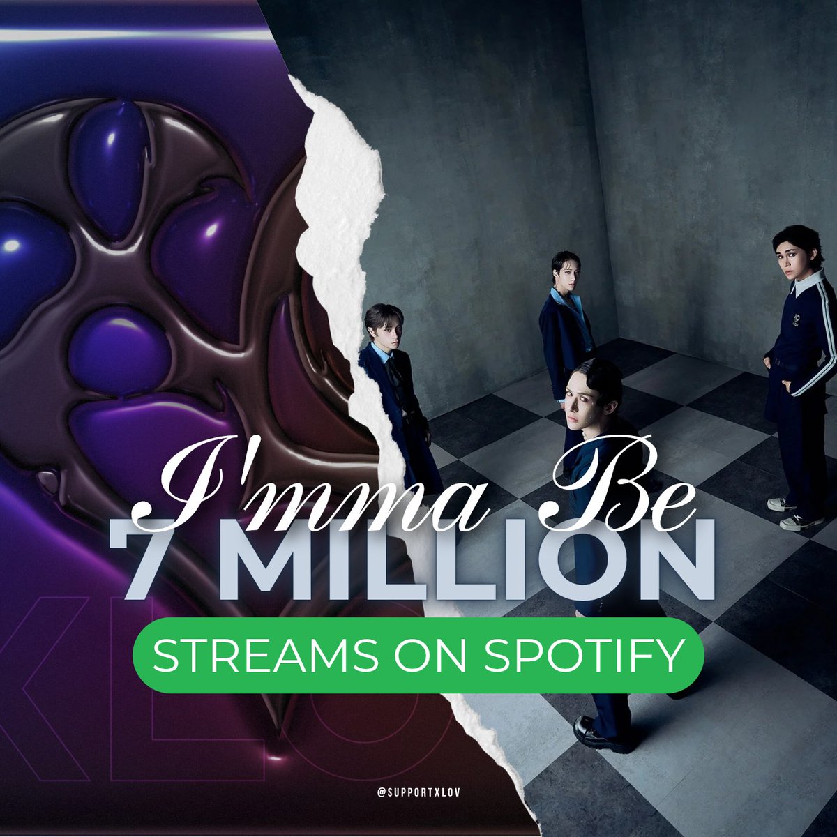 SupportXLOV's tweet image. "I'mma Be" has reached 7 million streams on Spotify!
#XLOV #엑스러브