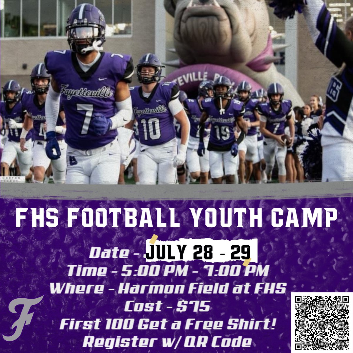 Calling Future Purple Dogs! Monday and Tuesday are a great opportunity to improve your skills! #FAM1LY #PurpleReign