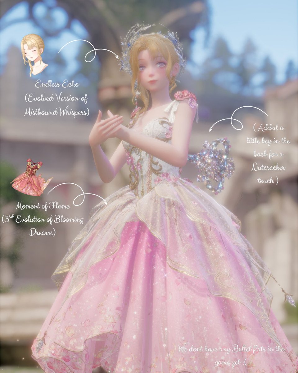 AftaBisma's tweet image. Decided to make a little guide for it 💗
Idk why but the game is not letting me generate a code for it :(
#InfinityNikki #Pearfectguide #infinitynikkitwt #Barbie #Nikki17