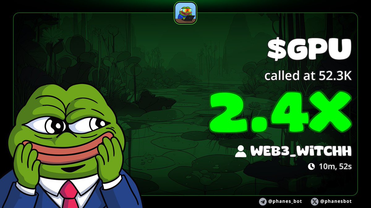 Web3_Witchh's tweet image. Caught a clean 2x on $GPU 
Early birds already printing 
The chart speaks. The snipers saw it. The rest? Still watching.

📍CA: BA9XJHu5sqQJJQBqbrrXDzE1vPqXT1fdKmjkPLcYbonk

Stay ahead: t.me/Web3_Witchh

Let the FOMO begin.
#GPUcoin #SolanaSniper #Solana #AlphaPrints #GPU