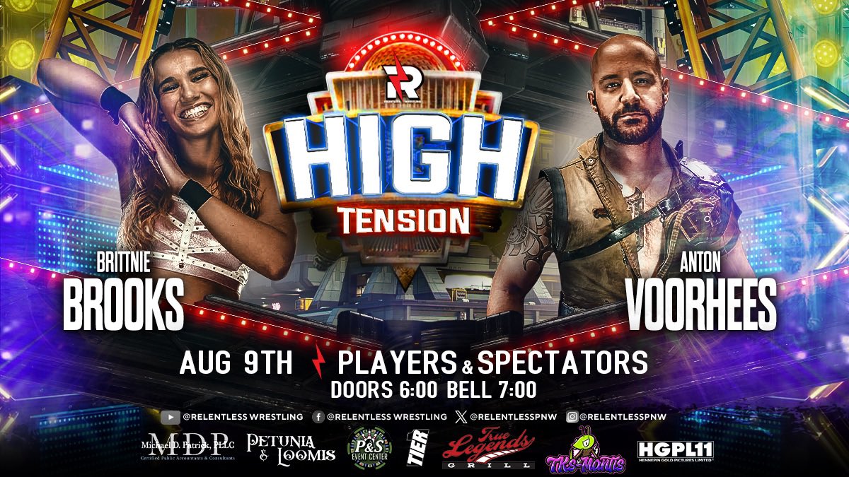 RelentlessPNW's tweet image. ‼️MATCH ANNOUNCEMENT‼️
One competitor is a former champion looking to climb back up the ladder and reclaim her title.
The other is a fan favorite who’s looking to prove he has what it takes to be the next face of the company.
Aug 9th it’s Brooks vs Voorhees!