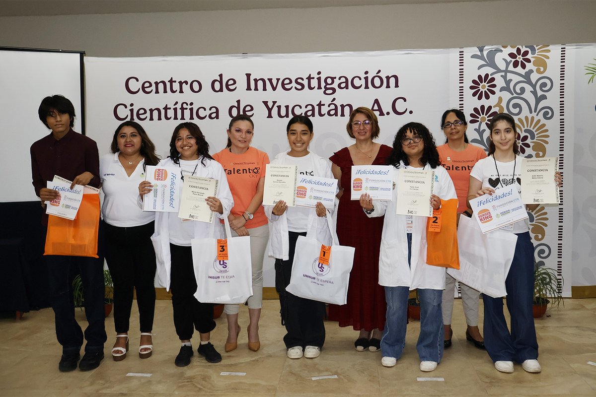 CICYoficial's tweet photo. Ganadores de MI DIARIO CIENTÍFICO de #TalentoCICY Secundaria 2025.

Mi Diario Científico es una bitácora donde los participantes registran lo realizado en sus proyectos de investigación y sus conclusiones, son ganadores quienes presentan mejor dicha información. https://t.co/lWLR9kcKos
