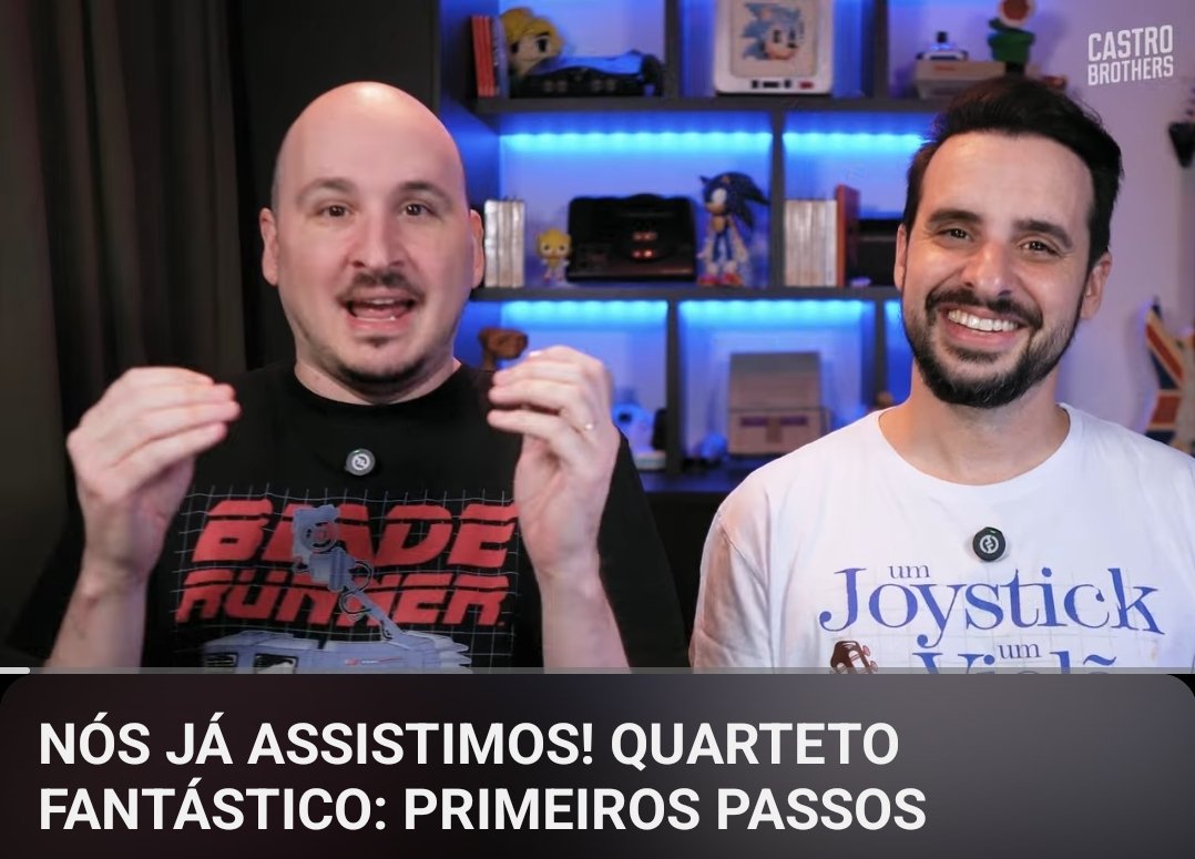 Pô, fiquei muito feliz de ter gravado o vlog sobre Quarteto Fantástico com meu irmão. Uma parada que vai totalmente contra o "bom senso" em termos de algoritmo do YouTube (eu sei que vai flopar), mas sinceramente? Tô cagando, me diverti muito, ficou com uma vibe das antigas.