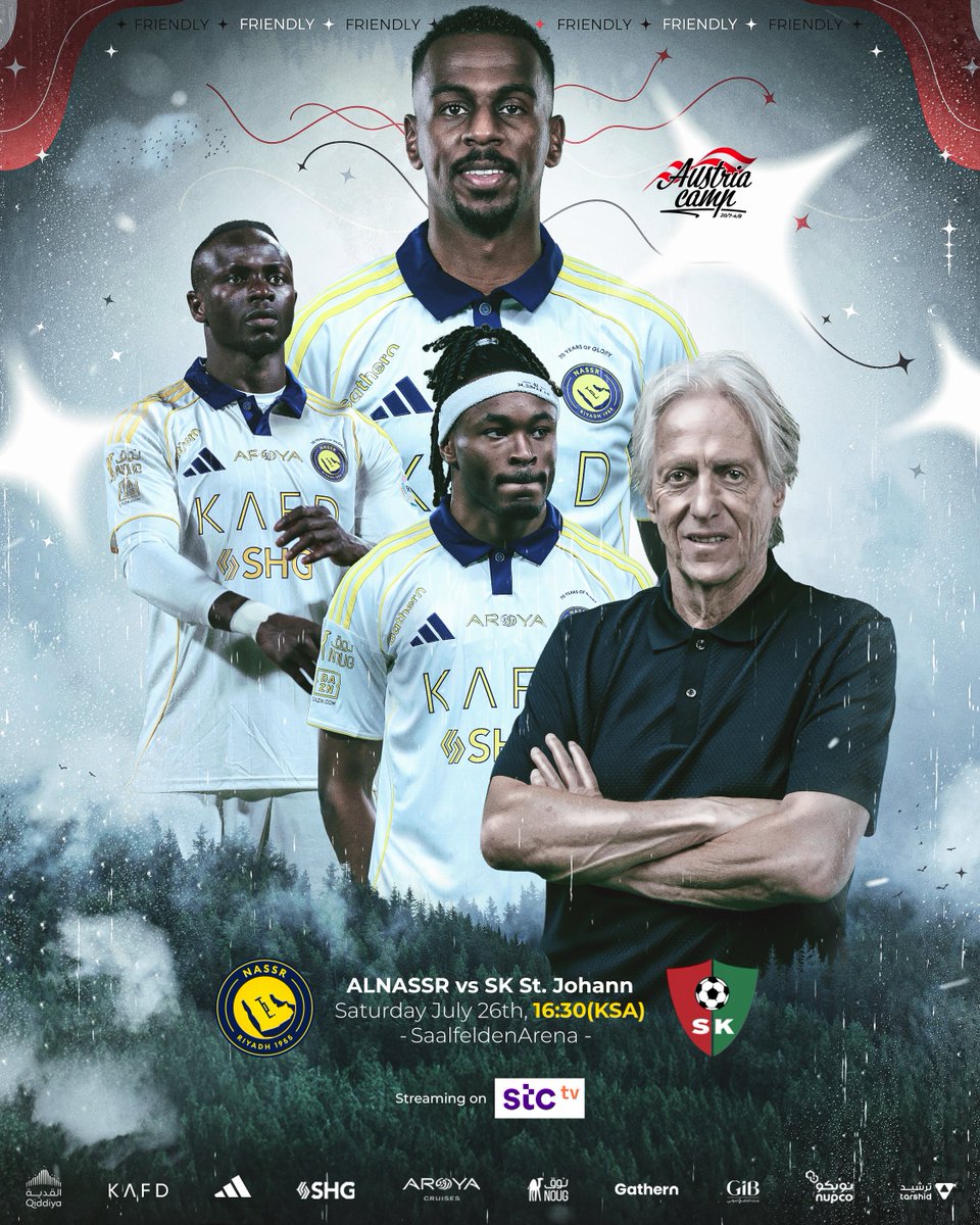 AlNassrFC_EN's tweet image. Our 1st Friendly Match,
@AlNassrFC π SK St. Johann
πΈπ¦ 4.30 pm
ποΈ 1508 Saalfelden Arena
πΊ STC TV